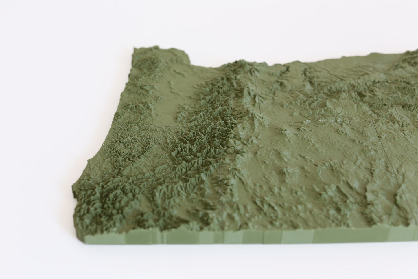Oregon 3D Printed Topographic Map