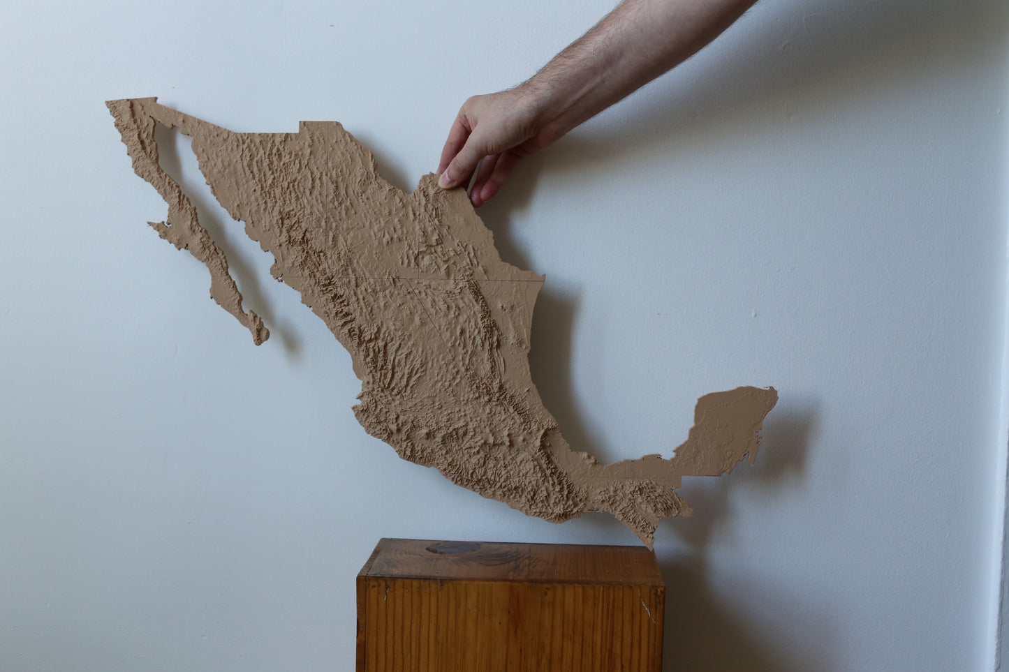 Mexico 3D Printed Topographic Map