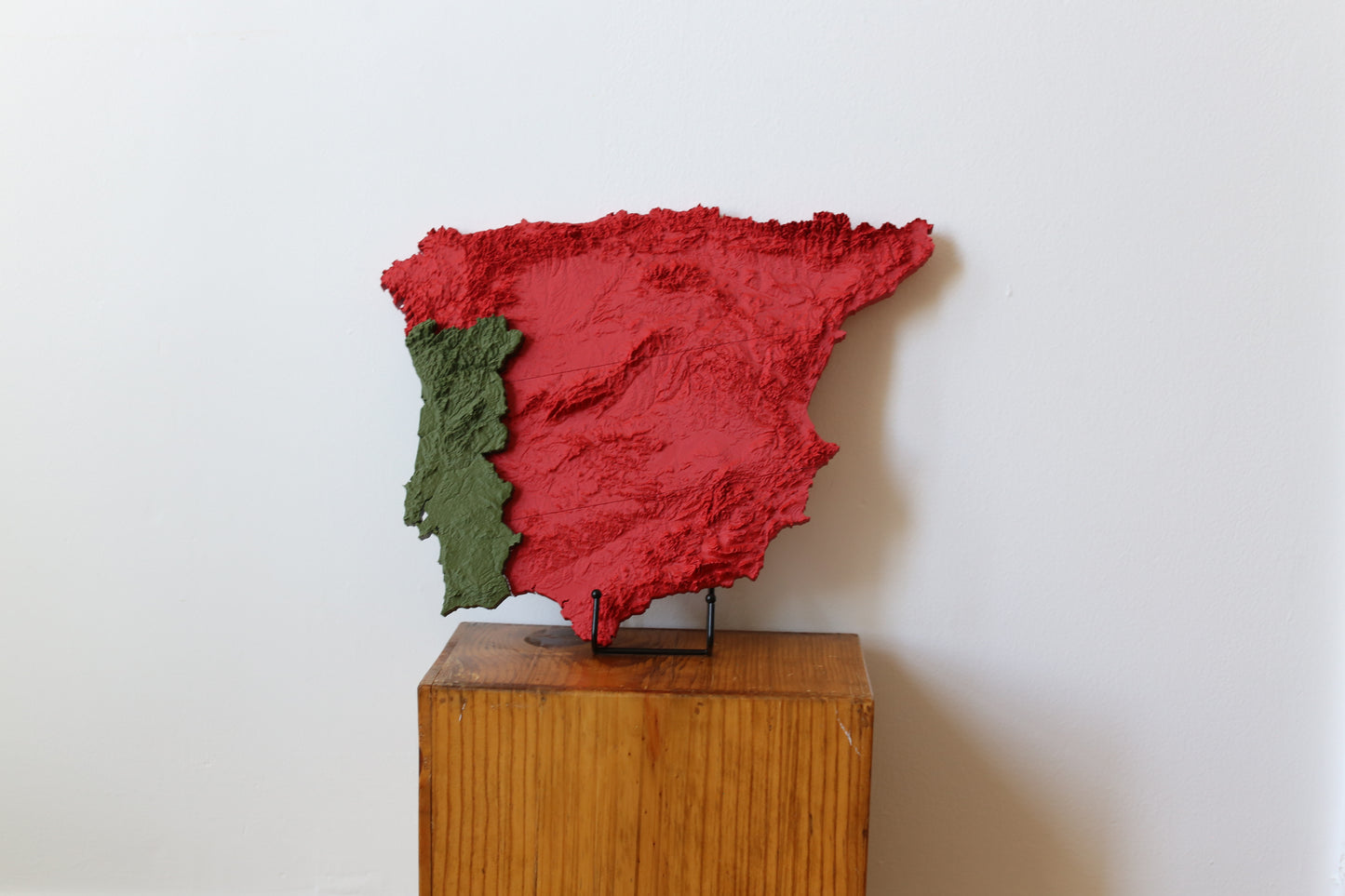 Spain & Portugal 3D Printed Topographic Map
