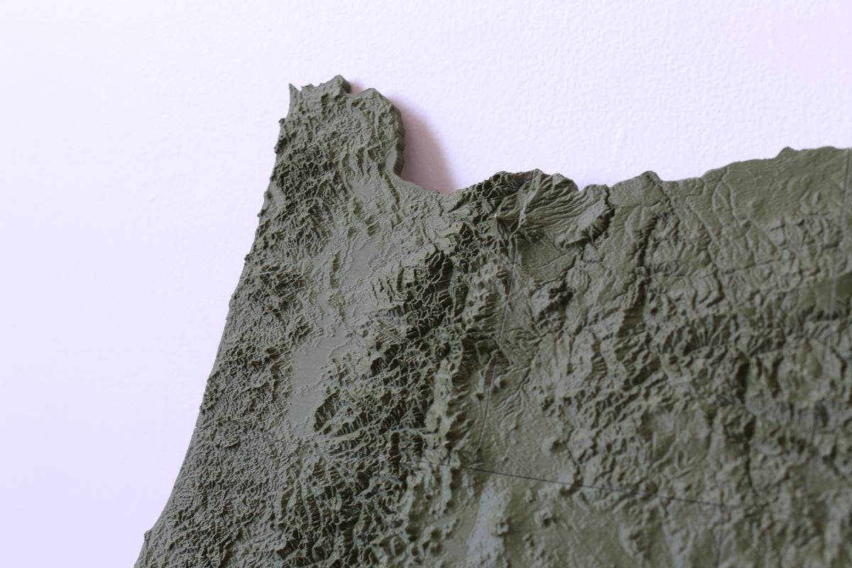 Topo Map Riddles Oregon Oregon 3D Printed Topographic Map – Latitude Maps
