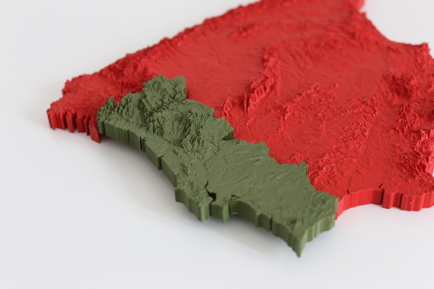 Spain & Portugal 3D Printed Topographic Map