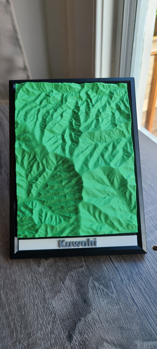 Kuwohi - 3D Printed Topographic Map